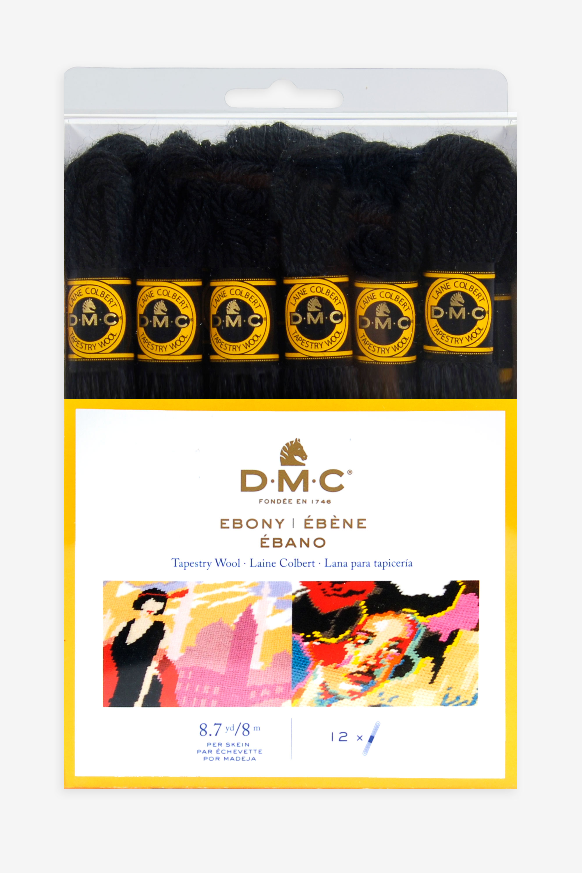 The Ebony Tapestry Wool 12 Pack DMC