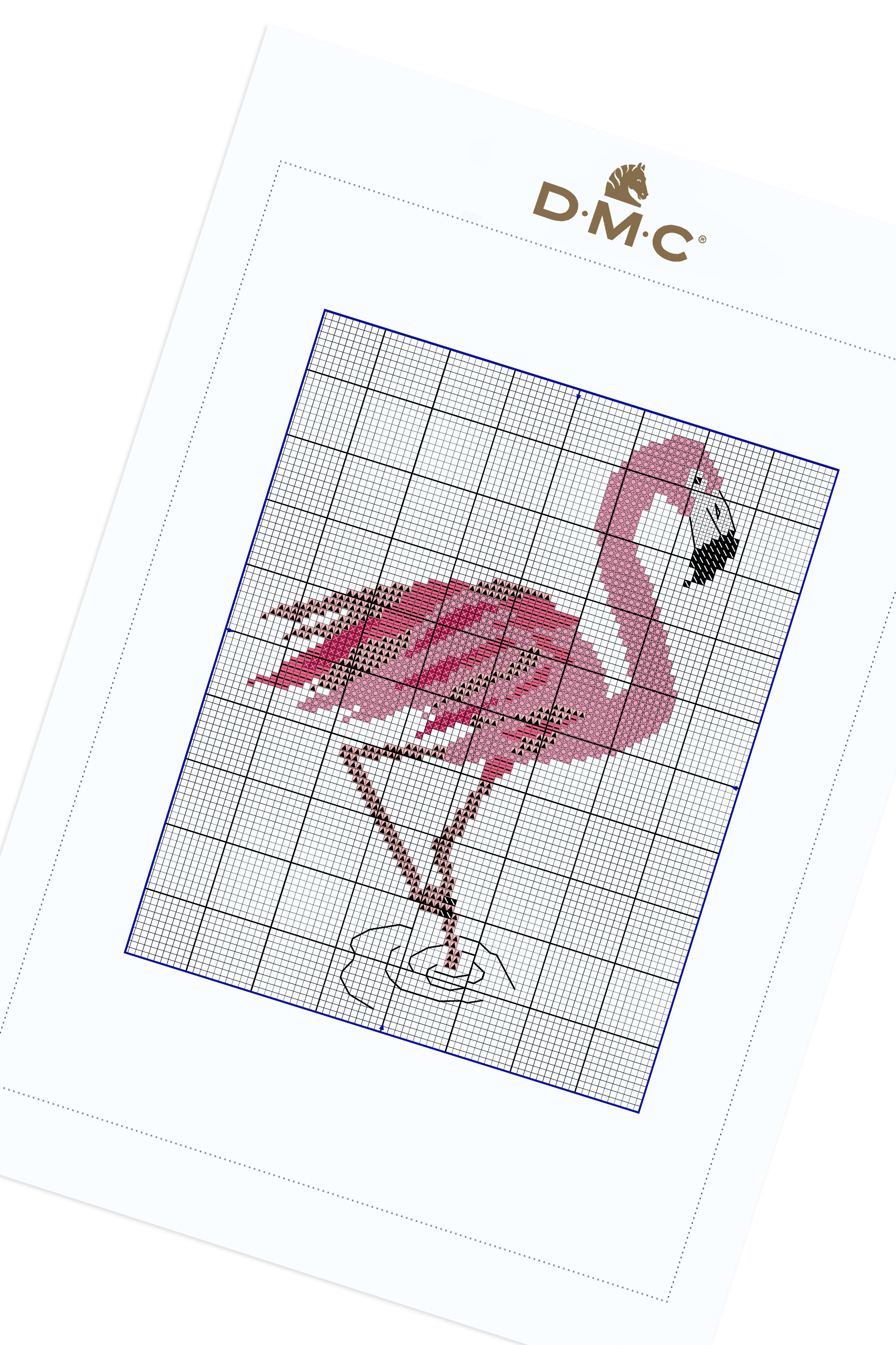 Dimensions Floral Flamingo Counted Cross Stitch Kit - 9in x 12in