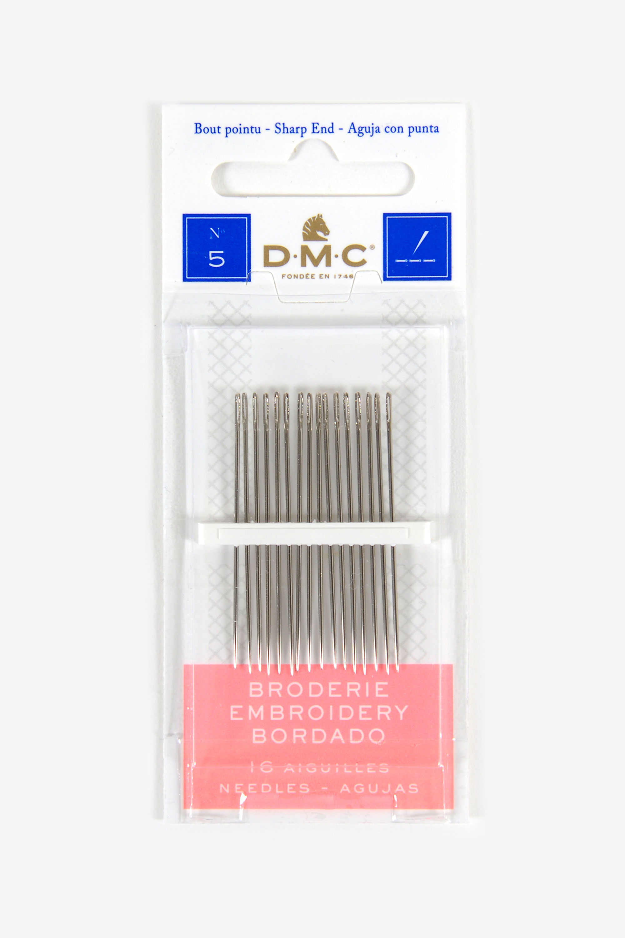 Hand Embroidery Needles With Magnet Sz5 15ct - 075691043254