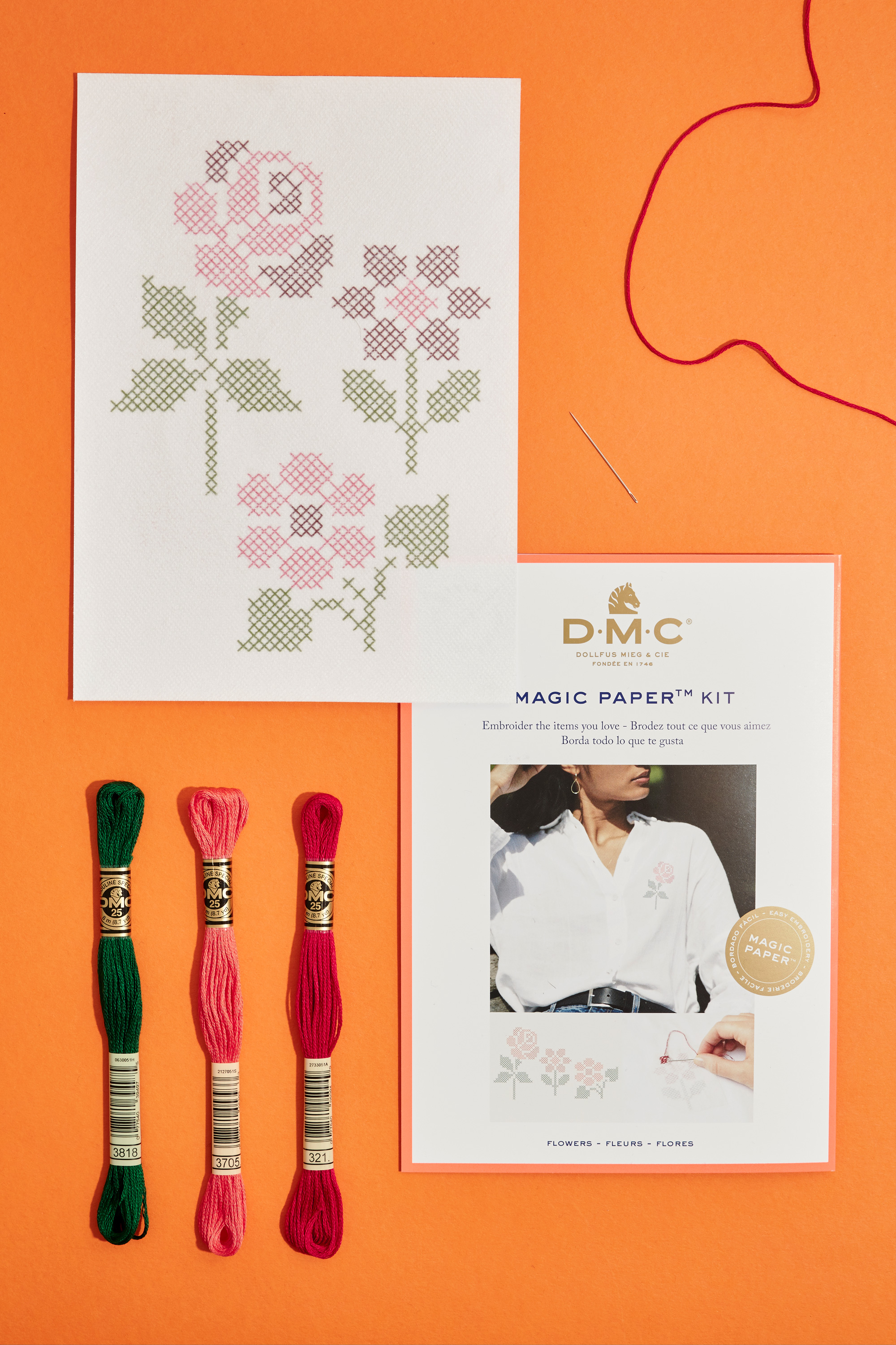 DMC Blank Magic Paper for Embroidery or Cross Stitch - 4 PACKS of 3 = 12  SHEETS