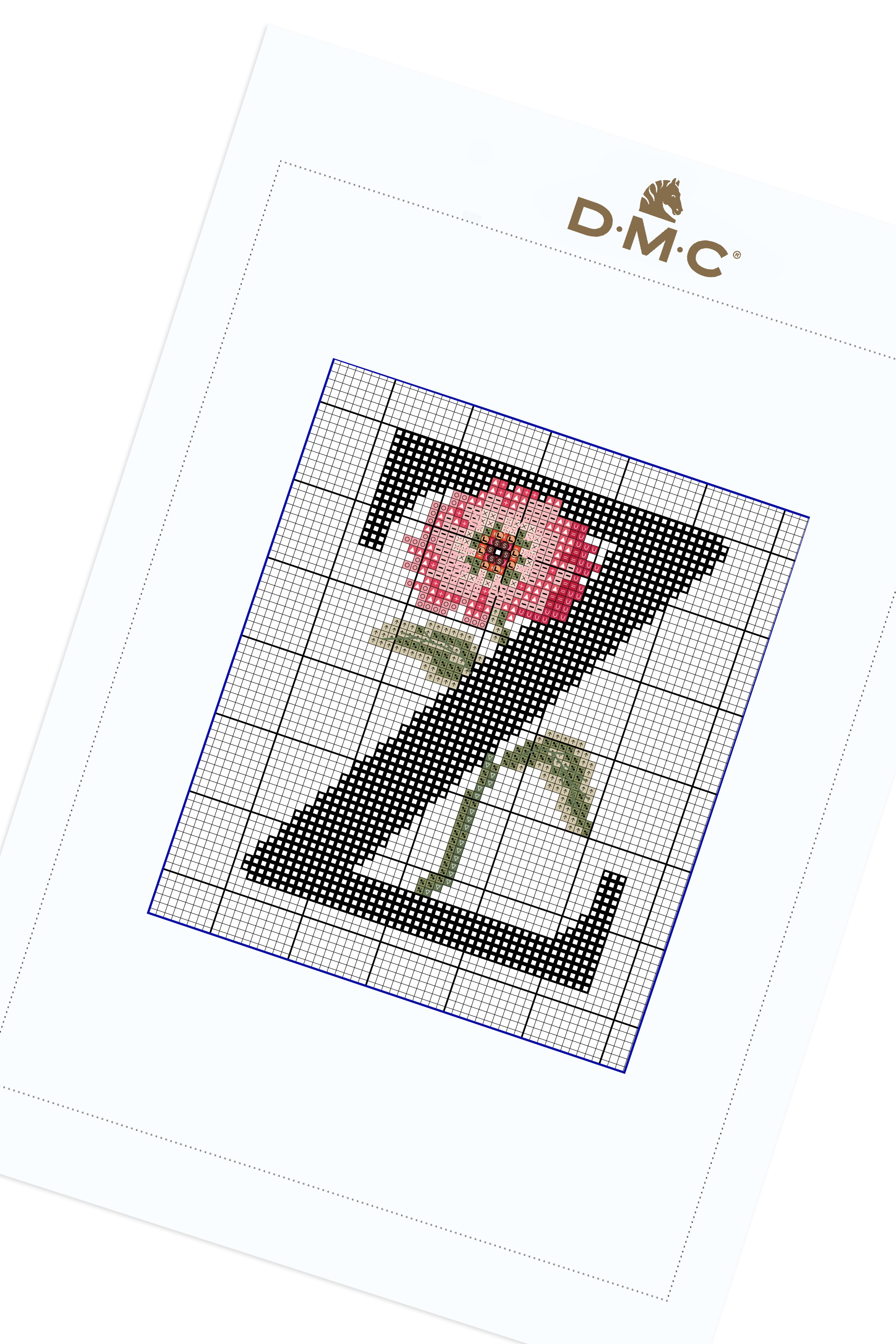 Z 花のアルファベット - クロスステッチ図案（中級） - DMC